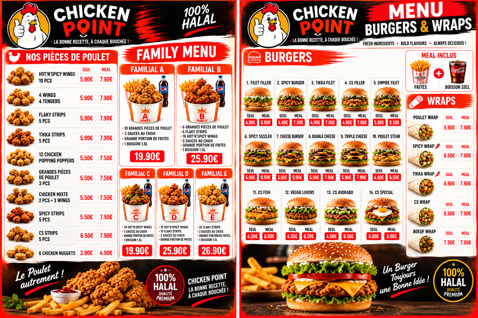 Chicken Point menu